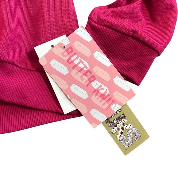 NWT Muk Luks Butter Knit Henley Lounge Top, Wine Color - Size Medium - Picture 2 of 9